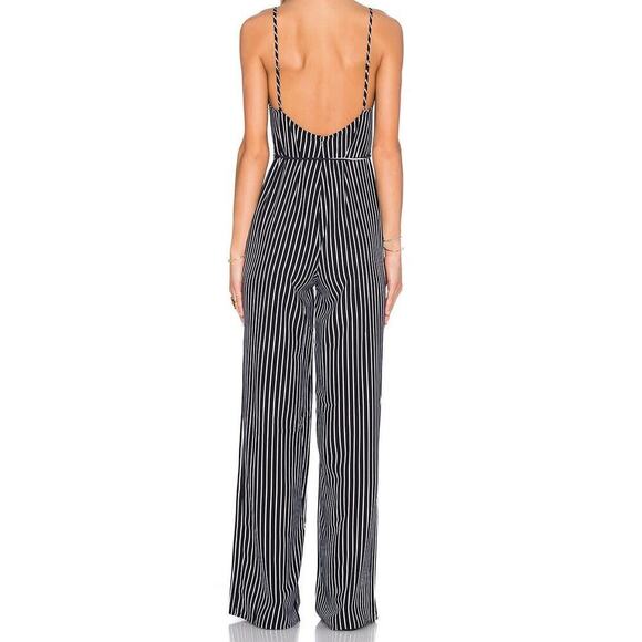 House of Harlow 1960 Black and White Striped Jumpsuit - Picture 3 of 16